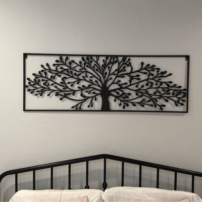 Licht belastete rechteckige Metalleichen-Wand-Kunst 48 Zoll