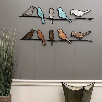 Gnee-Garten 6&quot; Höhen-zeitgenössische Metallvogel-Wand gestalten Innen