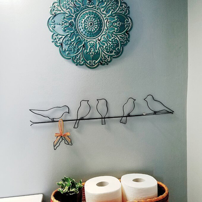 Wand-Art Decor Birds Ons A des Metalliso14001 Draht-Metallwand-Kunst 5 Zoll