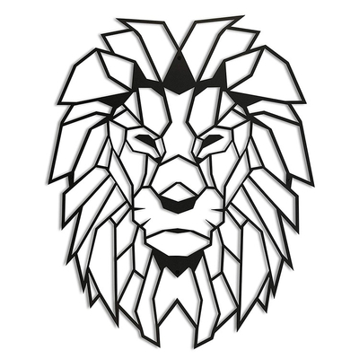 Ästhetischer Zoll Metall-Lion Head Wall Arts 17.5x24 für rustikale Kabine