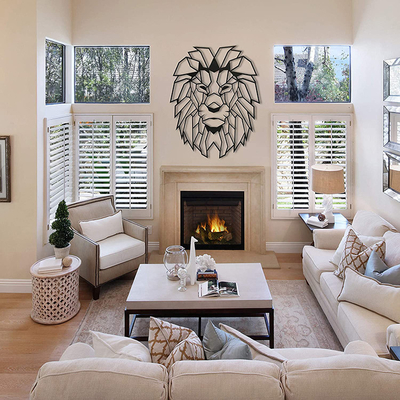 Ästhetischer Zoll Metall-Lion Head Wall Arts 17.5x24 für rustikale Kabine