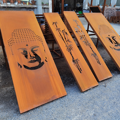 1500mm Corten Stahllaser-Schnitt-Privatleben-Teiler-Metallgarten-Verzierungen schirm-GN-SH-204