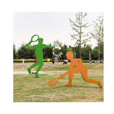 Abstrakter Schattenbild-Sport stellt Metallskulptur-Antike im Freien Art Ornaments dar