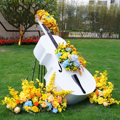 Eisen-Cello-Musikinstrument-Skulptur für Garten-Rasen-Verzierungen im Freien