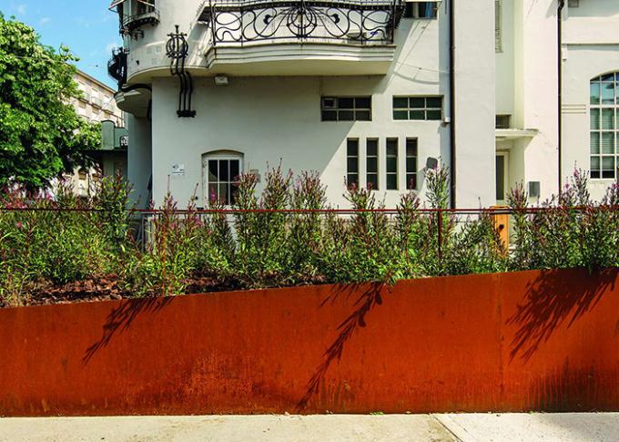 Stahlstützmauer Corten
