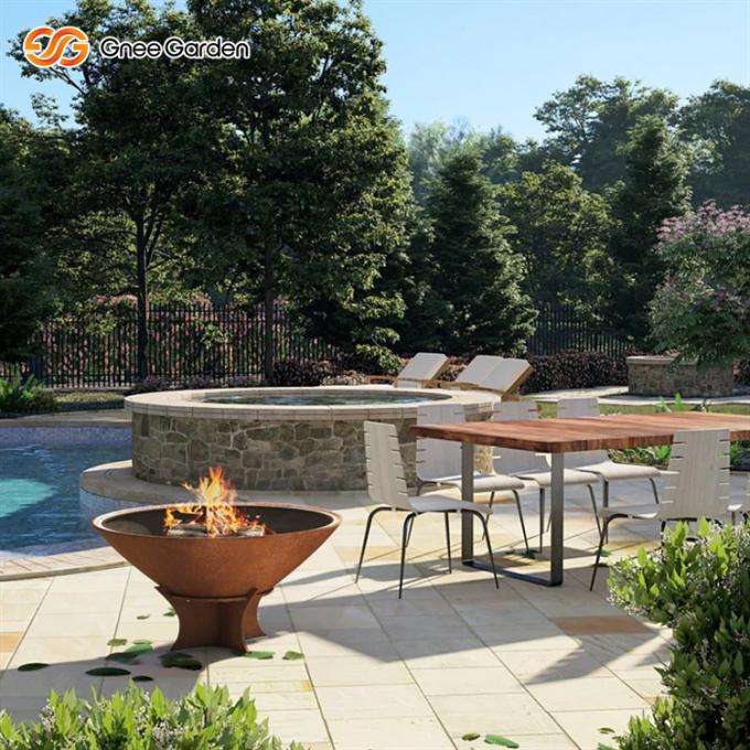 Heater Corten Steel Fire Bowl-Stahlfeuer im Freien bildet das hölzerne Brennen Löcher