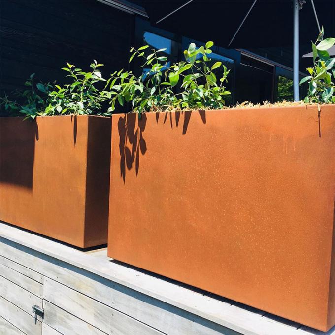 Stahlpflanzer Garten-Dekoration Corten packen großes im Freien ein