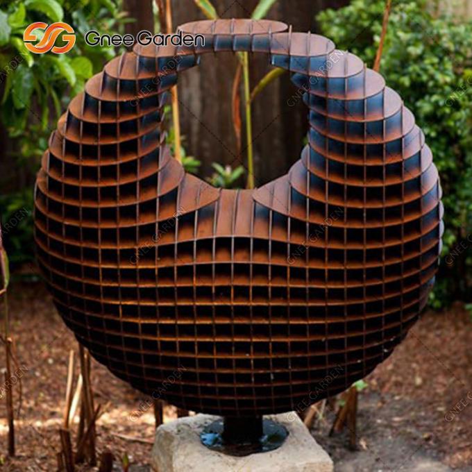 Stahlskulptur große Garten-Dekor-moderne Zusammenfassung im Freien Corten