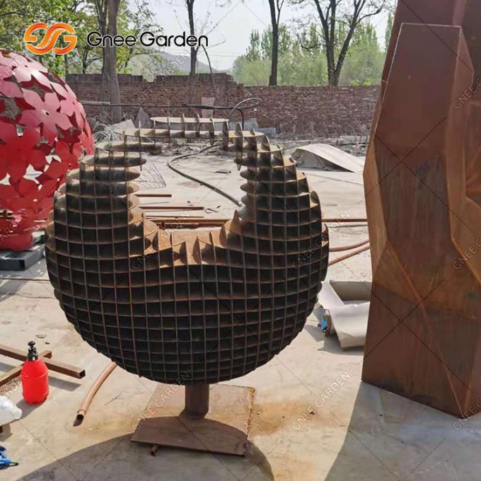 Stahlskulptur große Garten-Dekor-moderne Zusammenfassung im Freien Corten