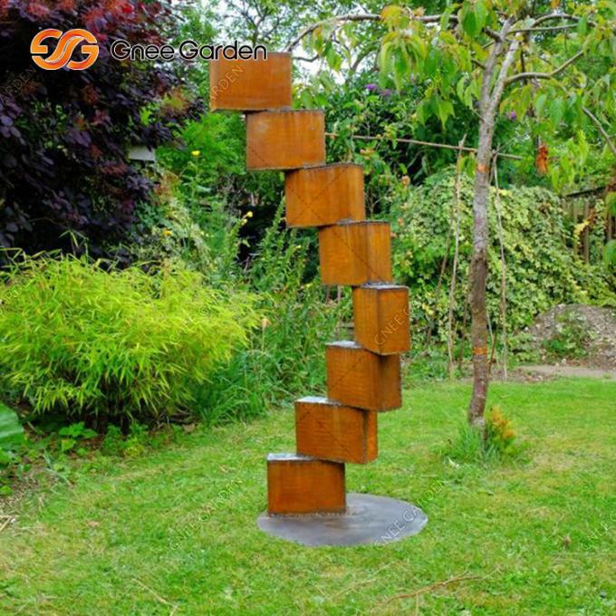 Neuer Entwurf große moderne Stahlskulptur-Kunst Corten im Freien