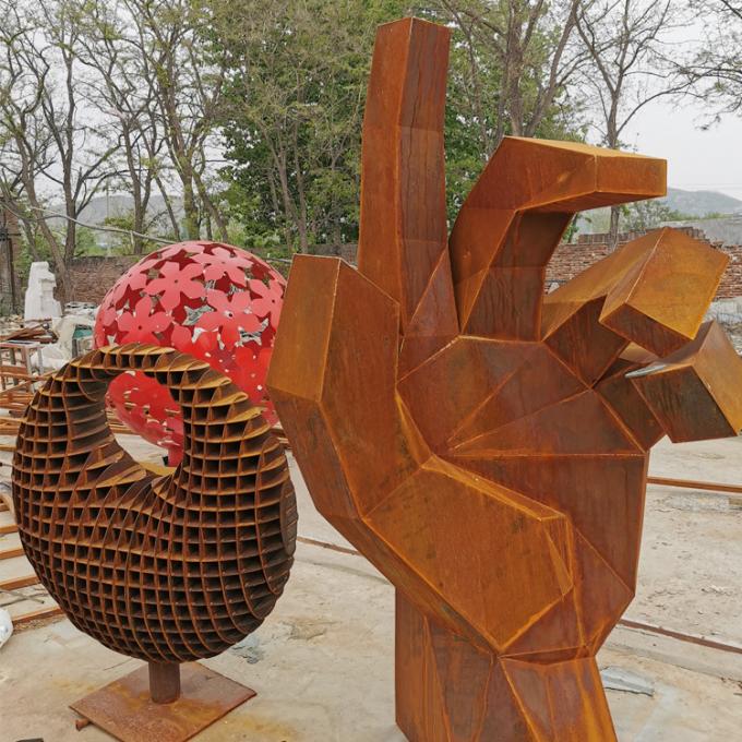 Rusty Large Corten Steel Sculpture für die Park-Dekorations-Fabrik direkt