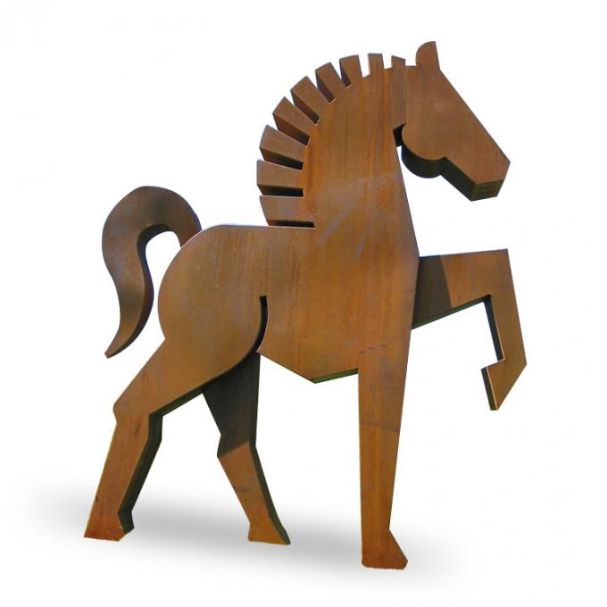 Kundenspezifische moderne große Corten-Edelstahl-abstrakte Skulptur-Gartendekor Statue