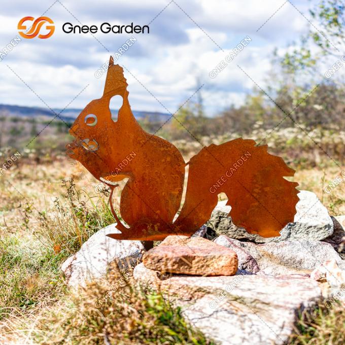 Corten-Stahl verziert Stahlstatue Corten für Garten-Dekoration