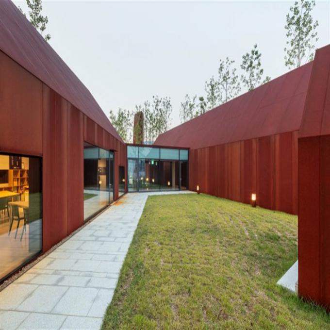 Stahlaußenwand-Umhüllung Corten-Metallplatte für Dekor