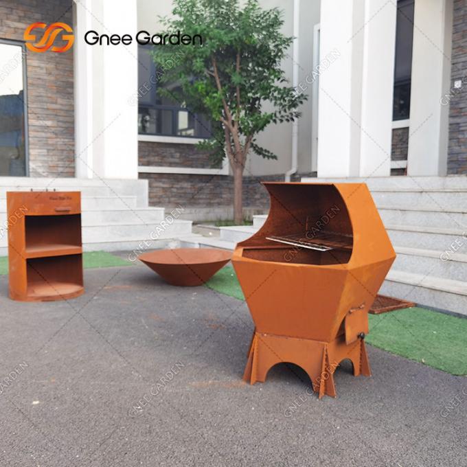 Grill-Grill-Metallgrill-Stahlgrube Corten europäische im Freien