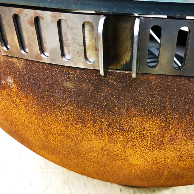 Klassischer Ring Bbq Fire Pit With Klotz-Stahlspeicher Corten für den Garten im Freien