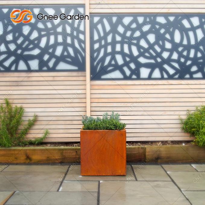 Rusty Treatment Corten Steel Square-Betriebskasten-Wetter-beständiger Metallpflanzer im Freien