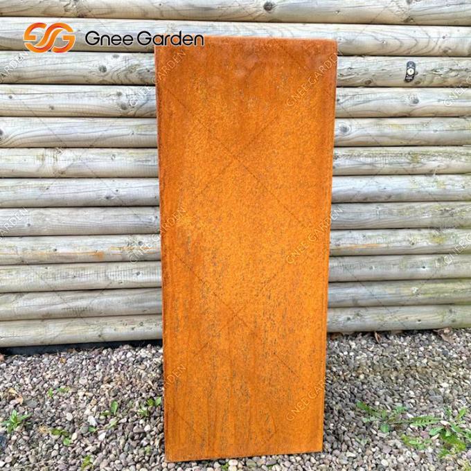 Kundengebundener hohe Stahlpflanzer-im Freien großer Landschaftsgarten-Metallblumen-Topf Corten