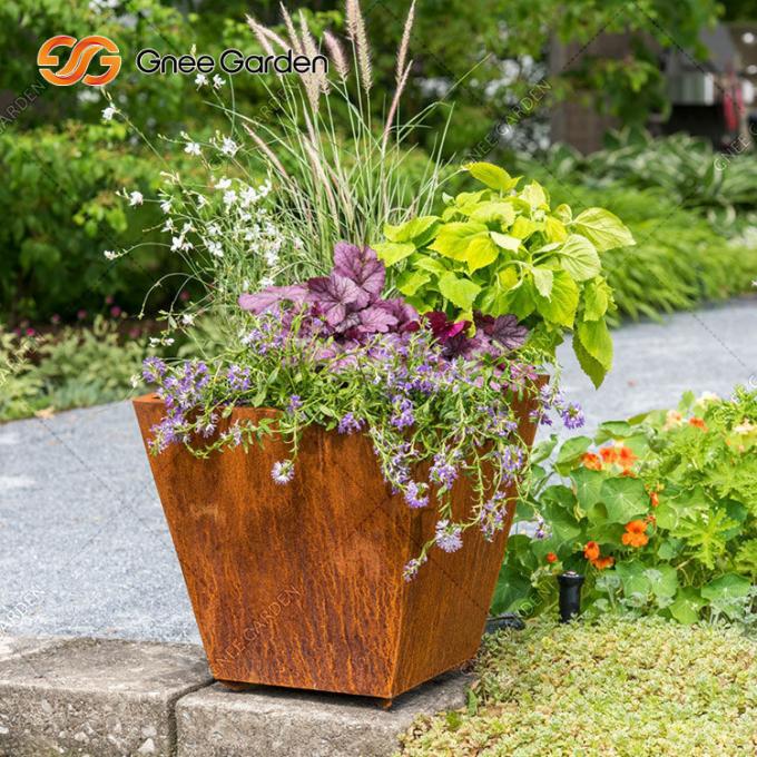 Fabrik-direkte Pflanzer-Kasten-Blumen-Töpfe u. angehobene Garten-Stahlpflanzer Corten im Freien