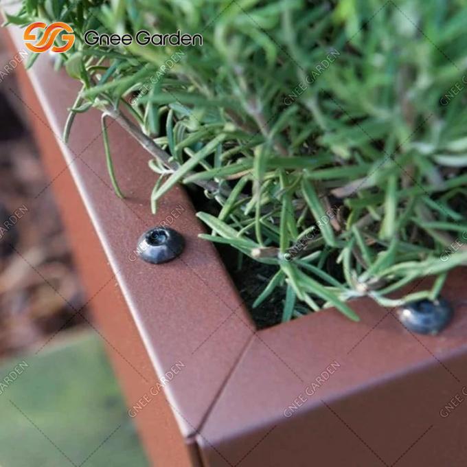 Kundengebundenes großer Blumentopf-Metall im Freien, das Stahlpflanzer Kasten-großen Garten-Blumen-Töpfe Corten pflanzt