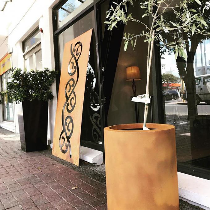 Garten-Lieferanten asphaltieren Blumen-Töpfe ringsum Corten, das Stahlblumentöpfe Pflanzer blühen