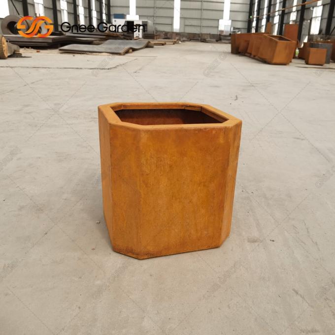 Fabrik fertigen Stahlgarten Corten besonders an, der Kasten-große Blumen-Töpfe pflanzt