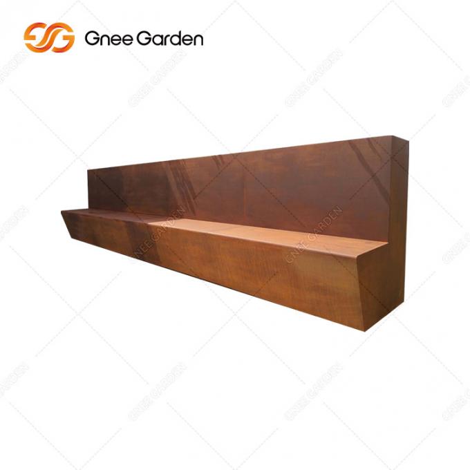 Setzen Stahlstadtmöbel-Park spätester Entwurf 2022 Corten Metallmöbel im Freien auf die Bank