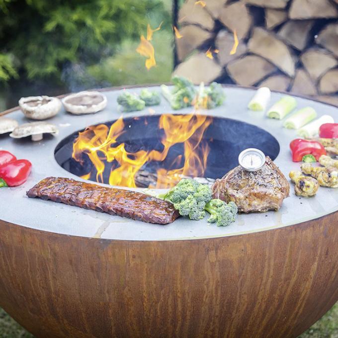 Dauerhafter Küchen-Grill im Freien grillt Stahlgrill-Feuer Pit Grill Corten