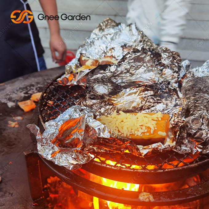 Kochen das im Freien grillt Stahlfeuer Pit With Corten, GRILL Grill-Rost-, denbeschichtung draußen essen