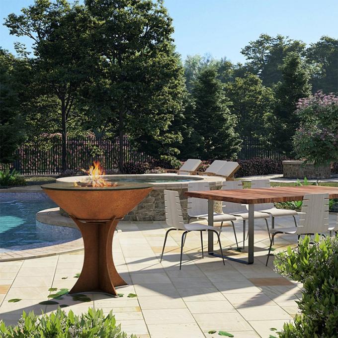 Kochen das im Freien grillt Stahlgarten-Feuer Pit Rustic Design kundenspezifischer Feuer-Schüssel-Grill-Grill im Freien Corten