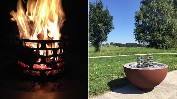 Dauerhafter Küchen-Grill im Freien grillt Stahlgrill-Feuer Pit Grill Corten