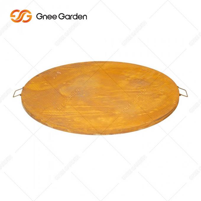 Tragbarer Gebrauch Pupular im Freien, der Stahlmetallkampierendes Rusty Barbecue Grill Cooking-Gemüse Corten kocht