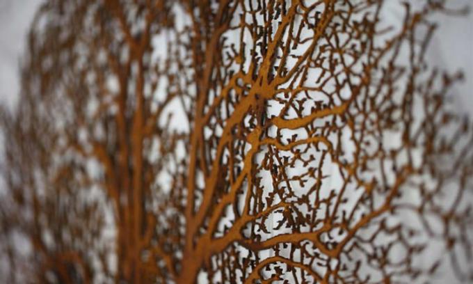 Anlage gestaltet zeitgenössische Art Corten Steel Rusted Metal-Garten-Skulptur