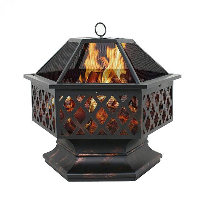 Hölzerne brennende Feuer-Grube Stahlfeuer-Pit Outdoor Garden Decoration Portables im Freien