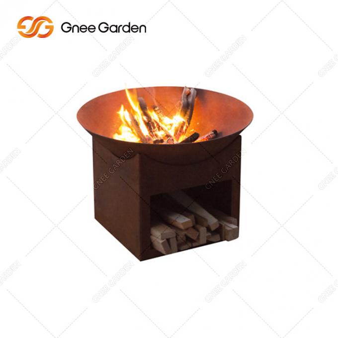 Metalleisen-hölzernes Grill-Feuer Pit Water Bowl tragbarer Edelstahl-Kamin-Fabrik-Patio im Freien Firepit kampierendes