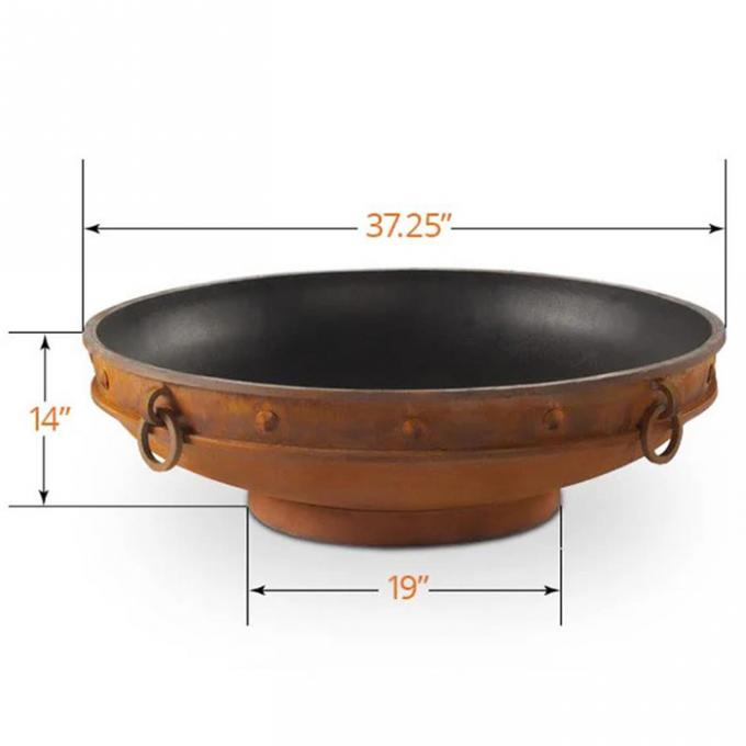  Hölzernes brennendes Stahlfeuer Pit Garden Outdoor Firepit moderne Kamin-Heizung im Freien Corten