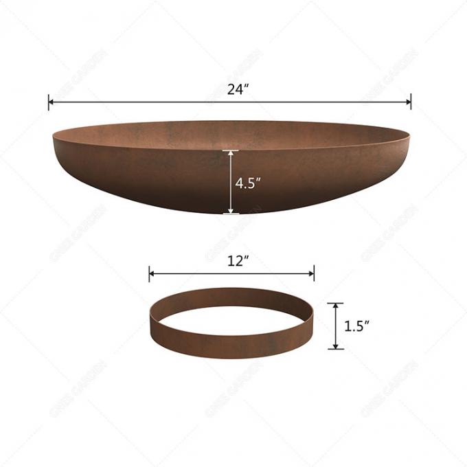 Persönliche große Garten-oder Hof-Möbel Firpit Stahlfeuer-im Freien Pit Round Rustic Look Outdoors Corten