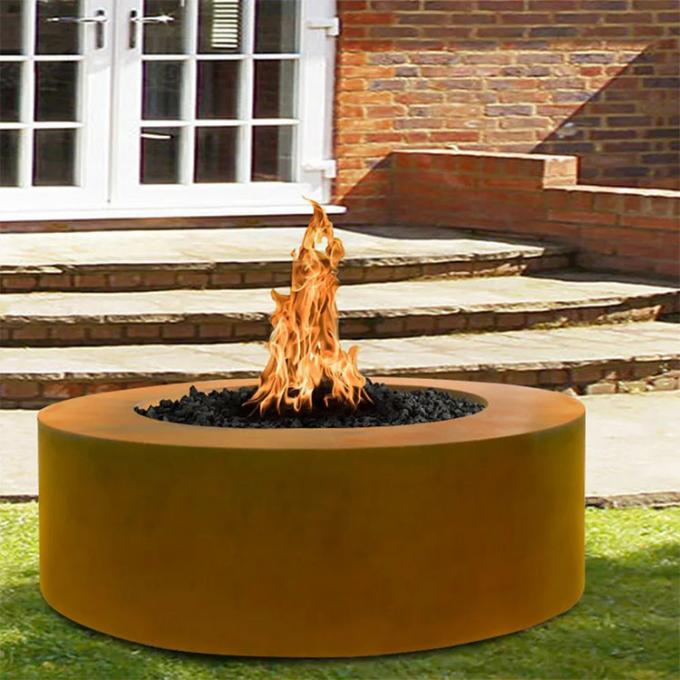 Stahlfeuer Pit Camping For Outside Wood tragbarer runder Garten im Freien Corten, der für im Freien und Garten brennt