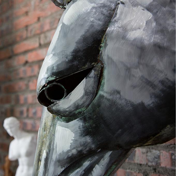 Heißer Verkaufs-Landschaftspark-im Freien große Metallzusammenfassung Art Decor Sculpture
