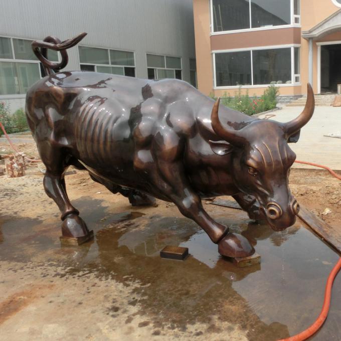 Große Tierstatuen-Dekorations-im Freien Stier-Bronzeskulptur