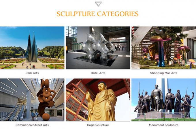 Moderne Garten-Dekorations-Zusammenfassung, die Stahlstatue Corten-Stahl Art Sculpture für im Freien verwittert