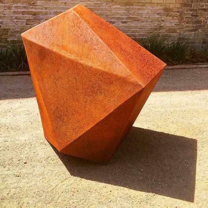 Einzigartige Künstler-Design Abstract Irregular-Geometrie Corten-Garten-Skulptur