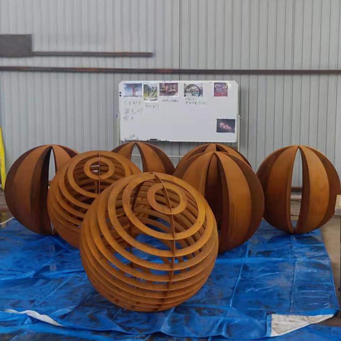 Stahlskulptur abstraktes Höhlen-heraus Bereich-großes Skulptur-Metall-Corten für Verzierung im Freien