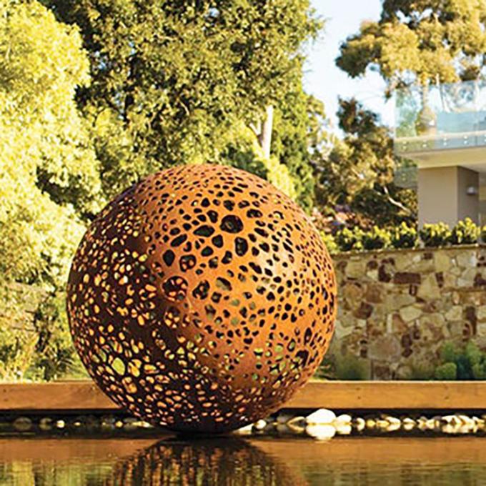 Stahlskulptur abstraktes Höhlen-heraus Bereich-großes Skulptur-Metall-Corten für Verzierung im Freien