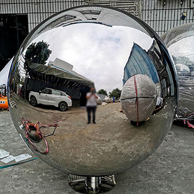 Spiegel polierte zeitgenössisches Metall Art Sphered Stainless Steel Sculptures für im Freien