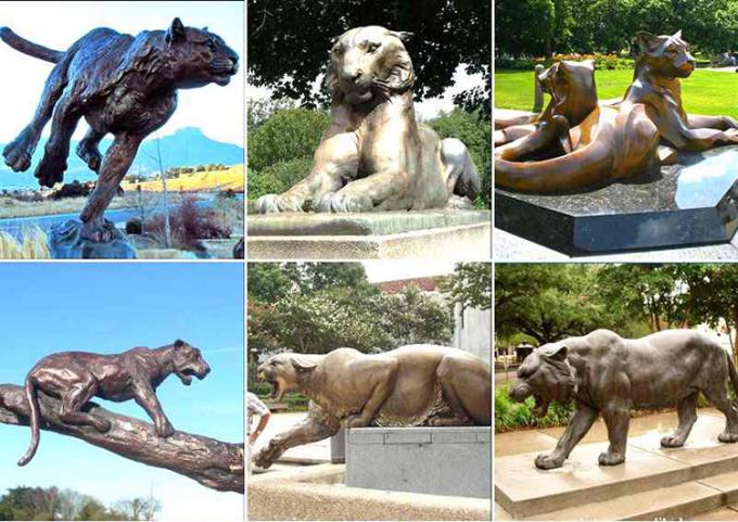 Fabrik-kundenspezifische Metallhandwerks-Bronzetierstatuen-lebensgroße Skulptur im Freien