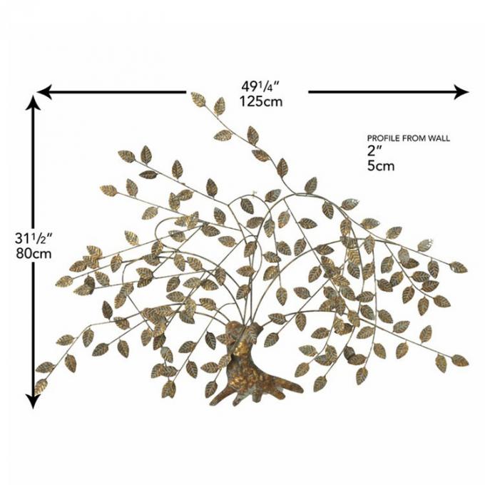 Baum-Form-Wand-Dekoration 2022 der modernen Hauptdekor-hohen Qualität nordische goldene für Haus