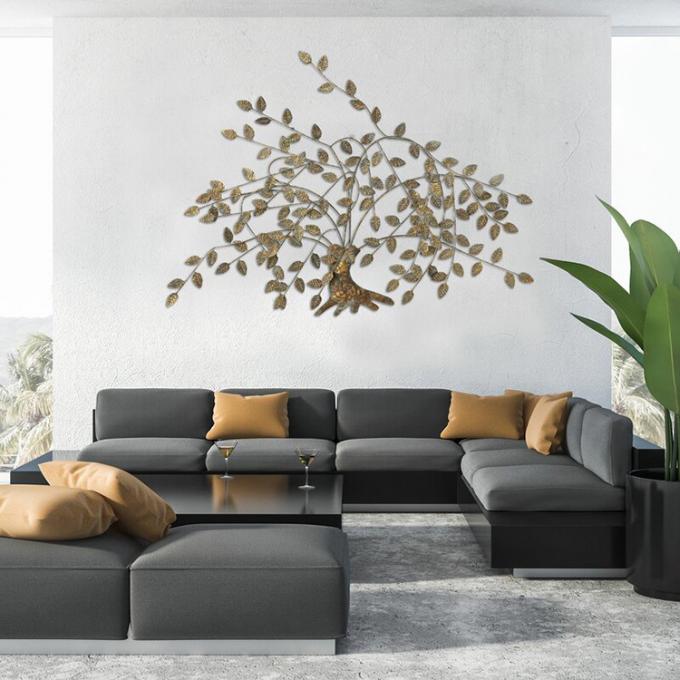 Baum-Form-Wand-Dekoration 2022 der modernen Hauptdekor-hohen Qualität nordische goldene für Haus