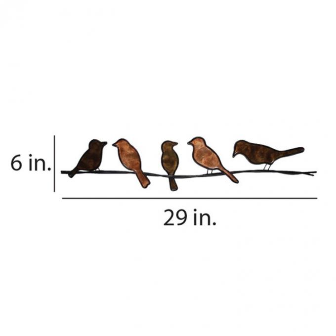 Zeitgenössischer Art Birds On Wire Metal-Wand-Dekor für die Innen- und Dekorationen im Freien